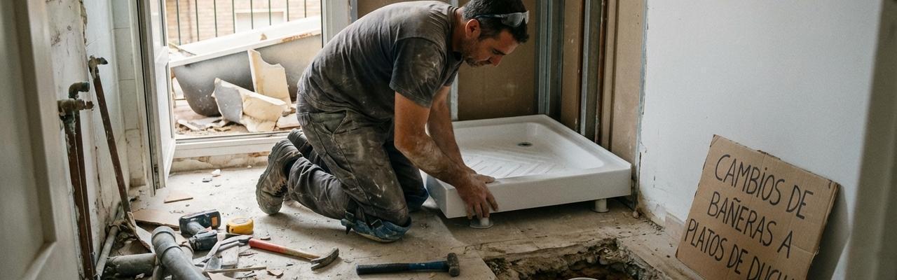 Cambios de bañeras a platos de ducha en Hondarribia