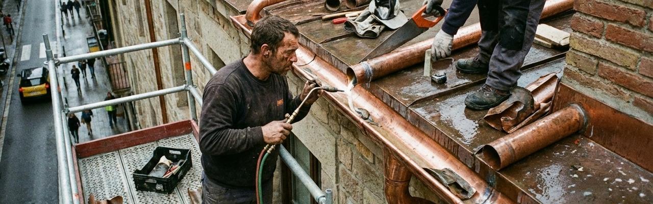 Montaje y reparación de bajantes y canalones en Hondarribia